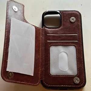 iPhone 11 Wallet Case with Card Holder Leather (brown)